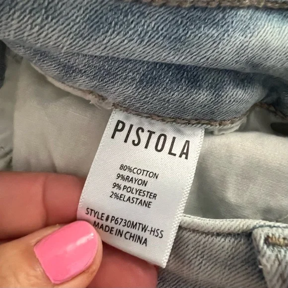 PISTOLA | Arielle Light Wash Paint Splatter Skinny Jeans 28 - Picture 12 of 13